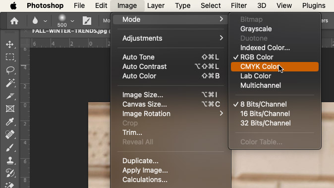 چطور باید RGB را به CMYK در نرم افزار فتوشاپ تبدیل کرد؟